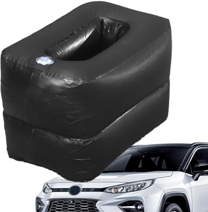 Yianyal Auto-Luftmatratze, verschleißfeste Auto-Matratze, Rücksitz, auslaufsicher, aufblasbares Kissen, Auto-Fußpolster für Fahren, Reisezubehör
