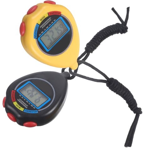VANZACK 2piezas Cronómetro Digital Deportivo Temporizador De Mano para Cocción y Running Reloj De Referido Función De Fraccionado y Alarma para Exámenes y Entrenamientos