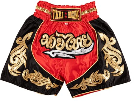 MUAY NATION Shorts de Boxe Thaï pour Enfants (2 à 12 Ans) Filles et garçons, Shorts pour Muay Thaï, MMA, Arts Martiaux