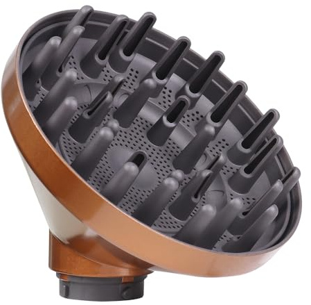 Laymi Diffusor für Dyson long langer Zacken diffuser für Dyson Airwrap Diffusor Aufsatz Zubehör für Haartrockner,locken für Gewelltes und Lockiges Haar, Umwandlung Curling Styler gold gelb-braun