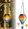 Shinybox Solarlaterne für Außen, Heißluftballon Solarleuchten, Bunte Luftballon Solarlampe Aufhängen, Gartendeko für Draußen, Dekorativer Solarleuchten für Rasen, Veranda, Baumhof(Regenbogen)