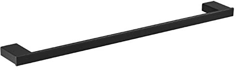 Portasciugamani da parete in acciaio inox nero, per bagno e cucina, 40 cm, supporto per asciugamani quadrato incluso