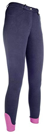 HKM Pantalones de Montar, Azul Oscuro, 152 para Niñas