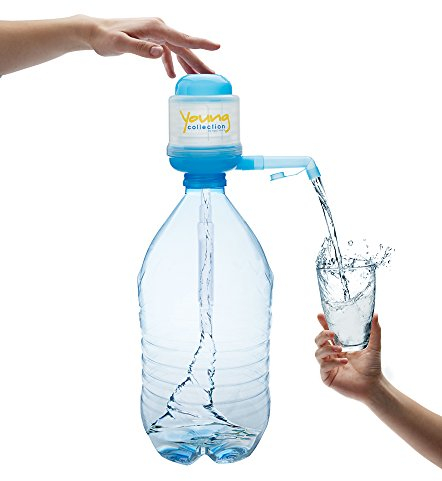 Agua Quick Cristaline Pompe pour Bouteilles De 5 litres - l'original - Young Collection Edition (Bleu) avec adapteur 48/38 mm