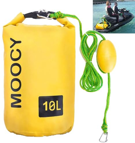 MOPHOEXII PWC Sand Bag Anchor & Dry Bag,2 in 1 Jet Ski Anchor Kit for Float with Adjustable Buoy,Pool Float Anchor for Jetski, Kayak, Seadoo, Paddle Board, Waverunner, Watercraft, and Swim Mat