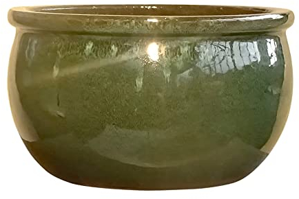 TucanoHamburg Blumentopf, Modell Bamboo in moosgrün 31x18cm, frostfest
