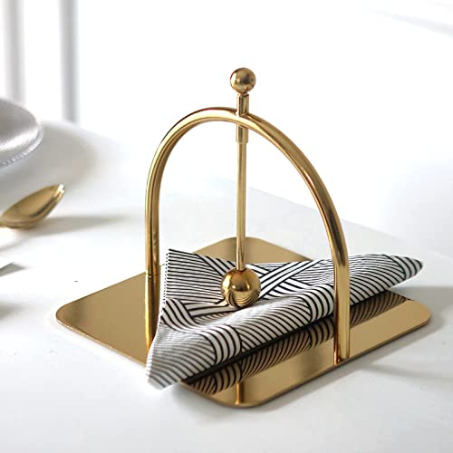 Lesermoorer Modern Alloy Napkin Holder for Dining Table, Picnic & Home Decor, Luxury Metal Napkin Stand for Parties
