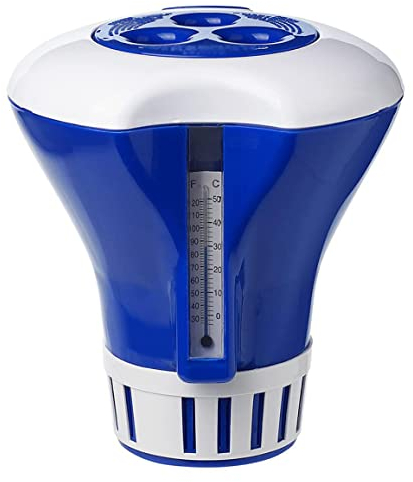 wlan thermometer, Schwimmendes Thermometer, Wasserthermometer, Pool -Chlor -Spender Thermometer Drift Bromtabletten Halter für Schwimmbad Whirlpool