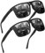 FLEERNIO Polarisierte Sonnenbrille Herren Damen, UV400 Schutz Unisex Sonnenbrille Polarisiert, Sommer Brille Herren Polarized Sunglasses Men, Polarisiert Herren Sonnenbrillen Set Schwarz und Schwarz