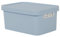 Jolie Max Plastic Storage Box with Lid, Stackable & Space-Saving 7.5L, Solid Matte Colour, Decorative Design, Durable Organizer for Home, Office, Bedroom, Kitchen – 31.5 x 21.5 x 14.5 cm (BLUE)