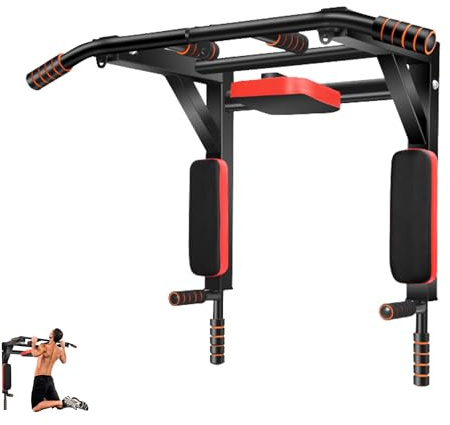 Barra Multifunzione per Trazioni da Fissare al Muro. Barra per Chin Up. Attrezzatura per l'allenamento in Palestra con Supporto Multi-presa, Supporta Fino a 200 kg.
