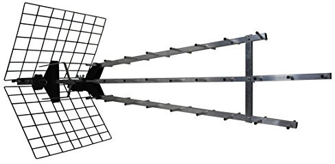 Metronic 415049 Antenne d'extérieur Trinappe amplifiée 57 dB - filtre 4G - UHF - 4K HD