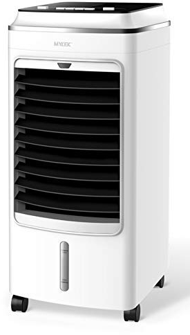 MYLEK Portable Air Cooler 4L for Home, Evaporative Mobile, 3 Fan Speeds, Cooling Humidifier & Oscillation Function (Air Cooler 4L Portable)