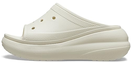 Crocs Sandalias de cuña Crush Slide para mujer, Hueso, 8 Women/6 Men