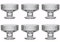 binsakao Glass Ice Cream Bowl Set of 6, Small Clear Mini Footed Dessert Cups for Fruit Pudding Trifle Parfait Sundae Nuts Cocktail Drinks Party (6.3 oz, Ribbed)