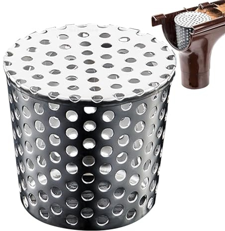 Protection de gouttière – Bouchon de filtre de tuyau de vidange en acier inoxydable, écran bloqueur de feuilles d'extérieur, dispositif de protection de filtre de drainage, outil de nettoyage de