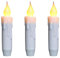 CVHOMEDECO. Chandelles à Bout effilé vacillantes, Bougies sans Flamme à Del, fonctionnant à Piles avec minuterie, Blanches, 12 cm, Lot de 3