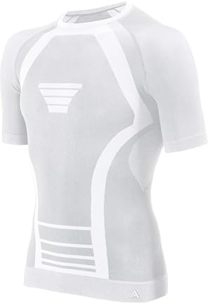 Risalti Maglia Termica Uomo e Donna Extreme Unisex - Intimo Termico Manica Corta Traspirante, Abbigliamento Termico Tecnico Invernale Senza Cuciture - Made in Italy