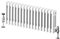 Utopia Traditional Triple Panel 3 Column Horizontal Radiator Cast Iron Style Central Heating – White 400 x 1190mm