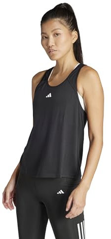 adidas Women's Train Essentials Minimal Branding Racerback Tank Top, Black, L