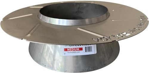 BBQ Vortex (in) direct heat and Charcoal Heat Control Baffle for Weber Kettle 22 & 26.75, WSM Smokey Mountain, Medium Kamado Big Green Egg (Medium)