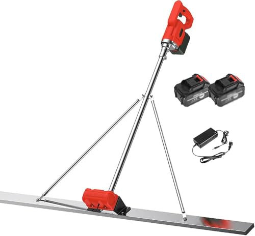 Kit vibrante per massetto in calcestruzzo, con 2 batterie al litio, strumento di finitura in calcestruzzo, 150 cm
