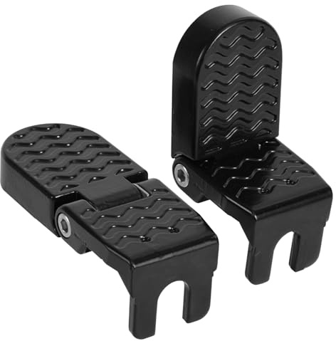 2pcs Bike Rear Pedals, Steel Plate Non-Slip Folding Bike Foot Pegs for Foldable assenger Cycling Accessories for E-Bike Mountain Bikes Road Bikes BMX