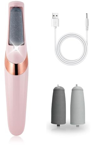 NLFOX Electric Foot File - Electric Callus Removers for Feet - Rechargeable Waterproof Foot Hard Skin Remover with 2 Rollers - Portable Pedicure Tool Set, Smooth Pedicure Stick for Foot Care