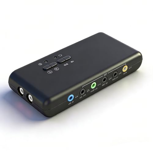 Ticfox Carte Son Externe USB 7.1 8 Canaux USB Soundbox Stéréo Optique Externe Compatible 12 Mbps Son Surround Dynamique 3D Appareils Audio Analogiques et Numériques Compatible avec PC Portable (Noir)