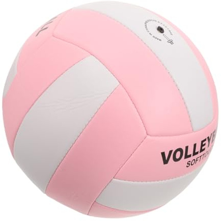 STOBAZA Volleyball Souple 5 Standard Matière Épaisse Anti- Blanc Et Rose 2.7 Adapté Entraînement Intérieur Balle De Jeu Polyvalente Entraînement Et Compétition Sportive