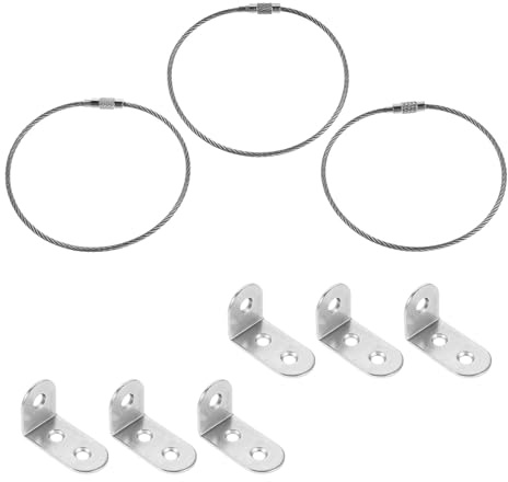 Mipcase Kit Antivuelco para Muebles de 3 Piezas Anclajes Metálicos de Seguridad Infantil Fijaciones para Pared Resistentes Dispositivo Antivuelco para Armarios y Estanterías