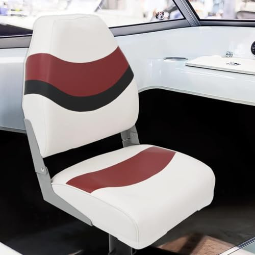 Generico Sedile per Barca con Schienale Alto Pieghevole 44x38x55 cm,Barche a Vela,4012131