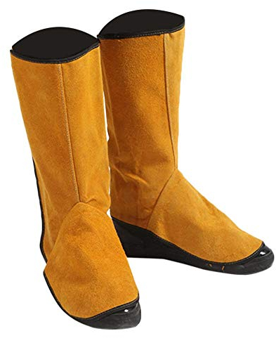 Liery Couvre-Pied en Cuir résistant à l'usure et à la Chaleur - Résistant au feu - Convient pour Le soudage, la pulvérisation de Chaleur, l'abattage Automobile