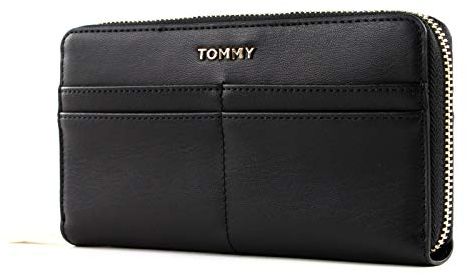 TOMMY HILFIGER Iconic Tommy Large Zip Around Wallet Black