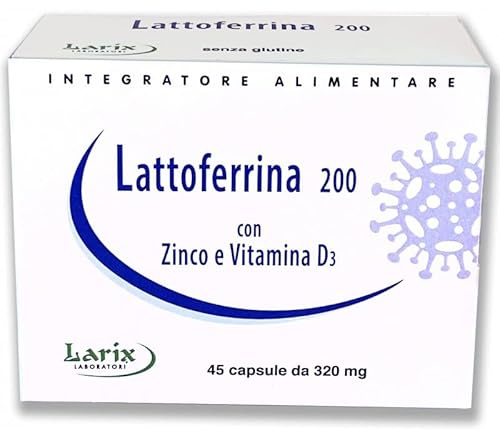 Lattoferrina 200 con zinco e vitamina D3 45 capsule