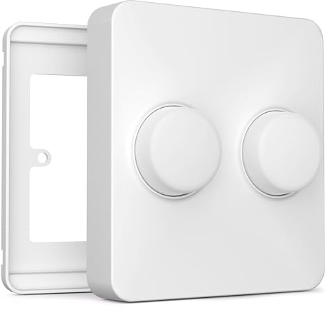 IYOKI® Standard Schalterabdeckung für Philips Smart Button, kompatibel mit Hue Schalterabdeckung, Fernlichtschalterplattenadapter, 2-Gang (1-Pack)