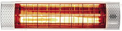 Estufa de infrarrojos de Terraza, Calefactor por Infrarojos 2000W, Radiador Eléctrico para Exterior-Interior, IP 55