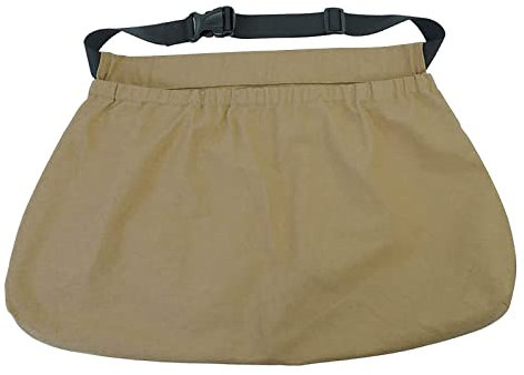 Sac de recherche de nourriture Toile cirée Pliable Camping en plein air Poche de recherche de nourriture Stockage de champignons Eau Ceinture en cuir Tinders Torche Baladeuse (Khaki, One Size)