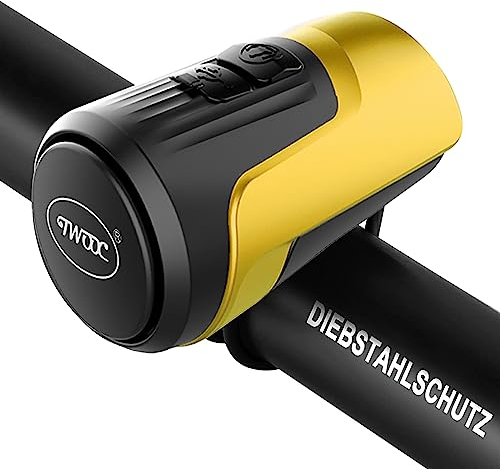 kimairy Elektrische Fahrradklingel, 125 dB Diebstahlschutz, wiederaufladbarer USB-Akku, wasserdichte Fahrradhupe für MTB/BMX/Scooter/Rennrad