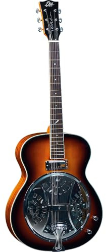 EKO GUITARS - Resonator, Chitarra Resofonica, Top in Abete, Fasce e Fondo in Mogano Sapeli Laminato, Manico in Mogano, tastiera a 20 Tasti in South American Roupanà, Colore Sunburst