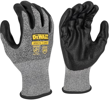 DEWALT DPG575 Foam Nitrile A3 Cut Resistant Glove for Outdoor Work, Construction and General Purpose - Size M
