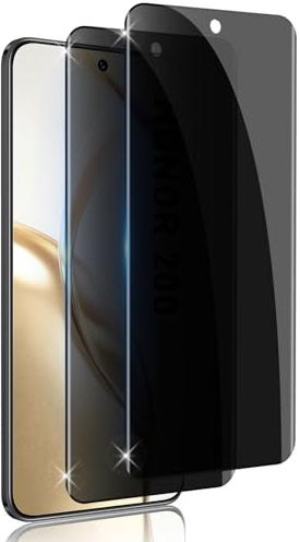 Liilaa Privacy Pellicola Protettiva per HONOR 200 5G, [2 Pezzi] Privacy Vetro Temperato Anti-Graffio HD Durezza 9H Anti Spy Protezione Schermo