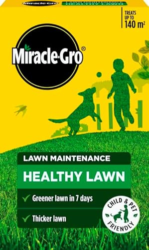 Miracle-Gro Healthy Lawn 140m2 Grass Feed, Lawn Fertiliser and Conditioner for Greener, Thicker Garden Lawns Large Coverage