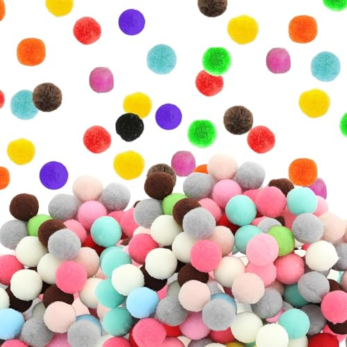 150pcs Craft Pom Poms Craft, 20mm Pompoms for Crafting, Pom Pom Garland, Craft Supplies Multicolour Felt Pom Poms for DIY Decorations Mixed delivery of Multiple Colors
