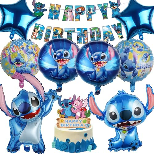 Enfants Decoration Anniversaire Ballon Deco Ballon Bannière Anniversaire Garçon Foil Ballon Deco Gateau Deco d'Anniversaire pour Enfants