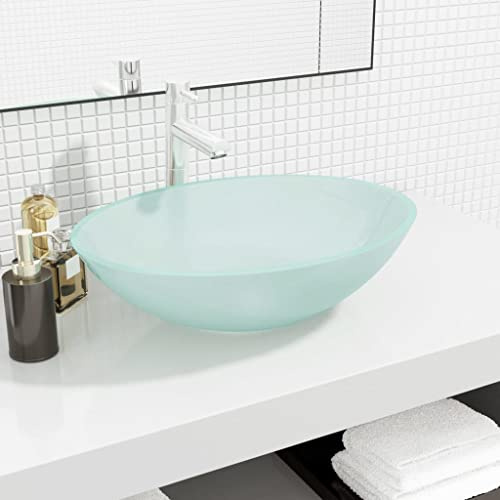 Lavandino in vetro opaco, 50 x 37 x 14 cm, per lavabo, bagno, bagno, bagno, bagno, bagno, bagno, bagno, bagno, bagno, bagno, bagno, bagno, bagno, bagno, bagno, bagno, bagno, bagno, bagno, cosmetici