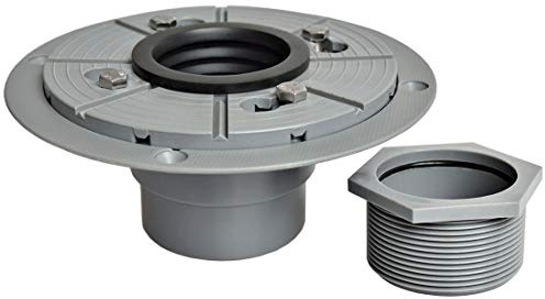 Neodrain PVC Shower Drain Base Kit Include 2“ PVC Shower Drain Base Flange, Threaded Adjustable Adaptor and Rubber Coupler Gasket for Square&Linear Draind Installation