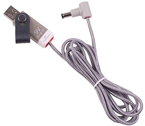 myVolts Ripcord - USB to 9V DC power cable compatible with Brother P-Touch H110, PT-H110 Label printer