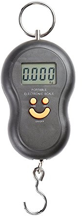 TEMPO DI SALDI Professionelle elektronische Waage mit Angelhaken 40 kg für Koffer