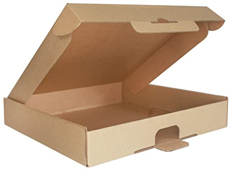PACK4YA 270 × 270 × 45 mm små paket postlådor Royal Mail PiP korrugerade kartonglådor för postning, bruna fyrkantiga postlådor för småföretag eller presentinslagningsförpackningar (10 st)
